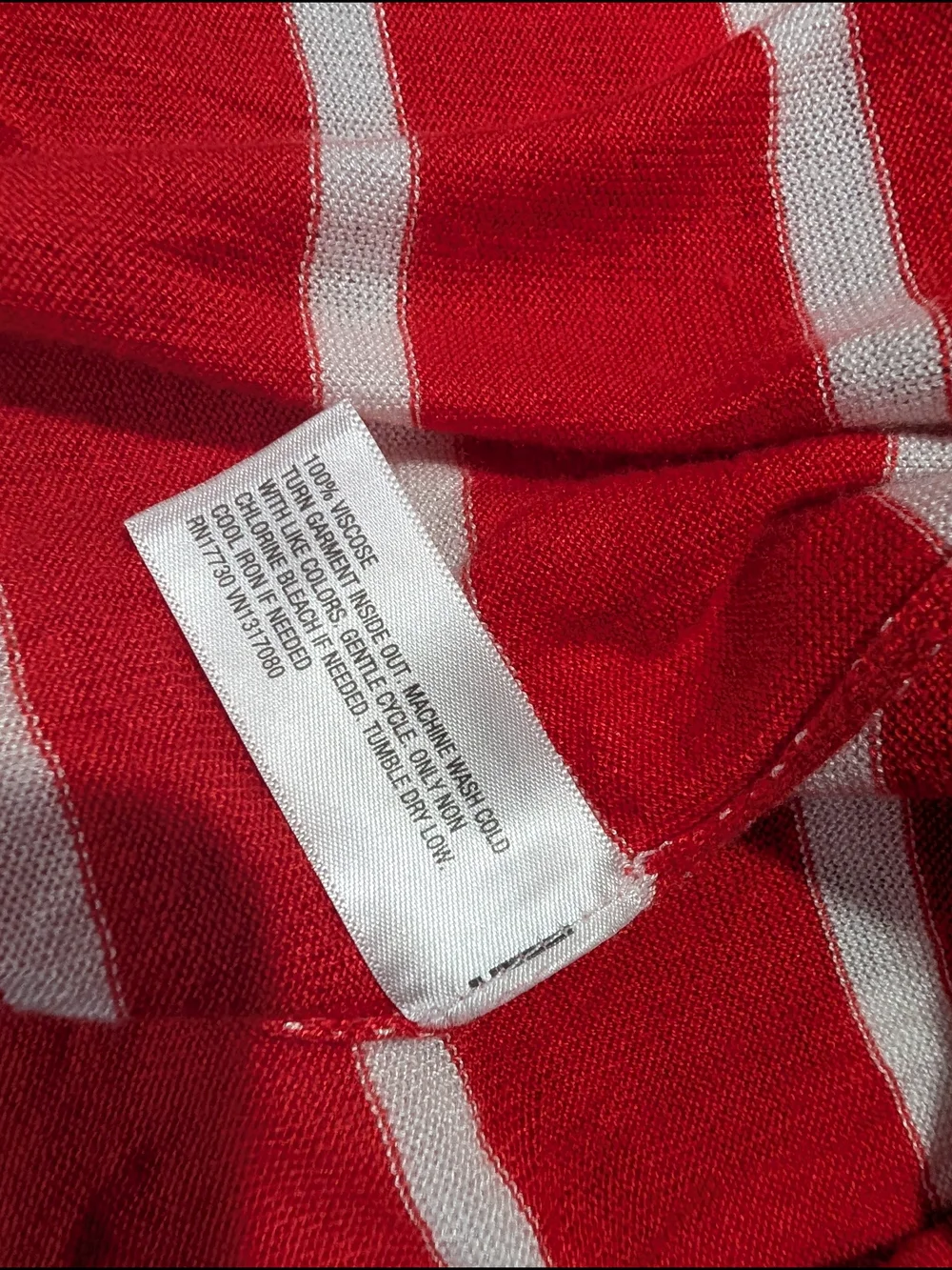 Striped Red and White Button-Front Cardigan Sweater